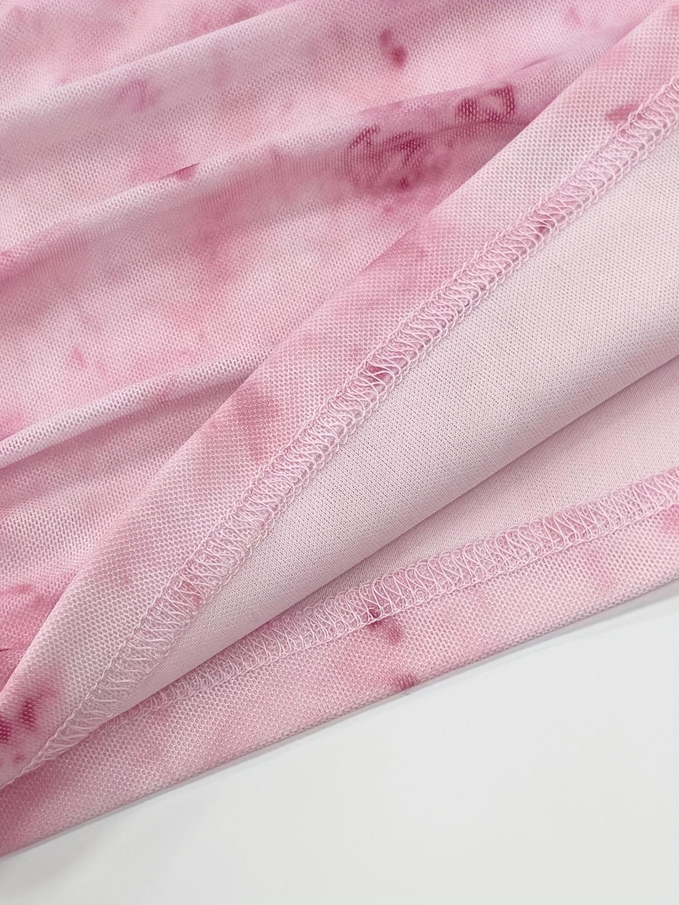 TECCULI MOD Top de tirantes con lazo en los hombros con estampado floral romántico de verano