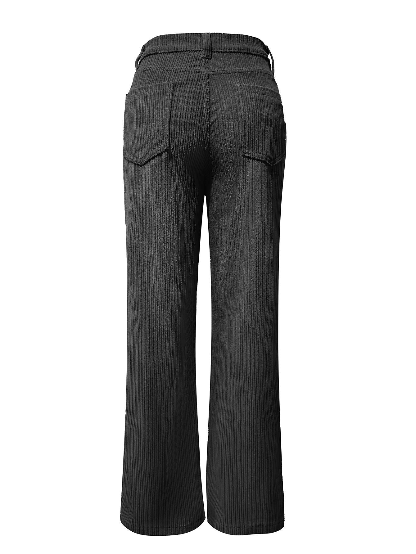 Pantalones casuales rectos y holgados de color liso para mujer de TECCULI EZwear para el día a día.