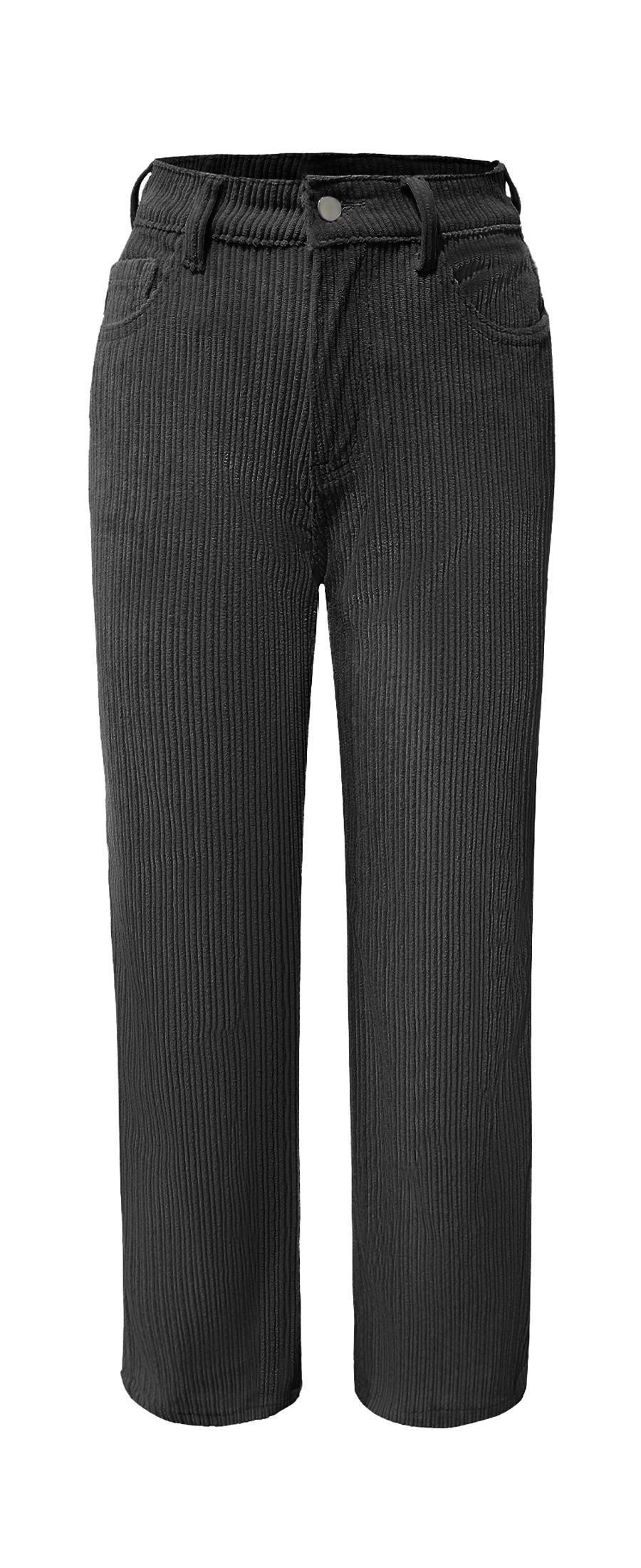 Pantalones casuales rectos y holgados de color liso para mujer de TECCULI EZwear para el día a día.