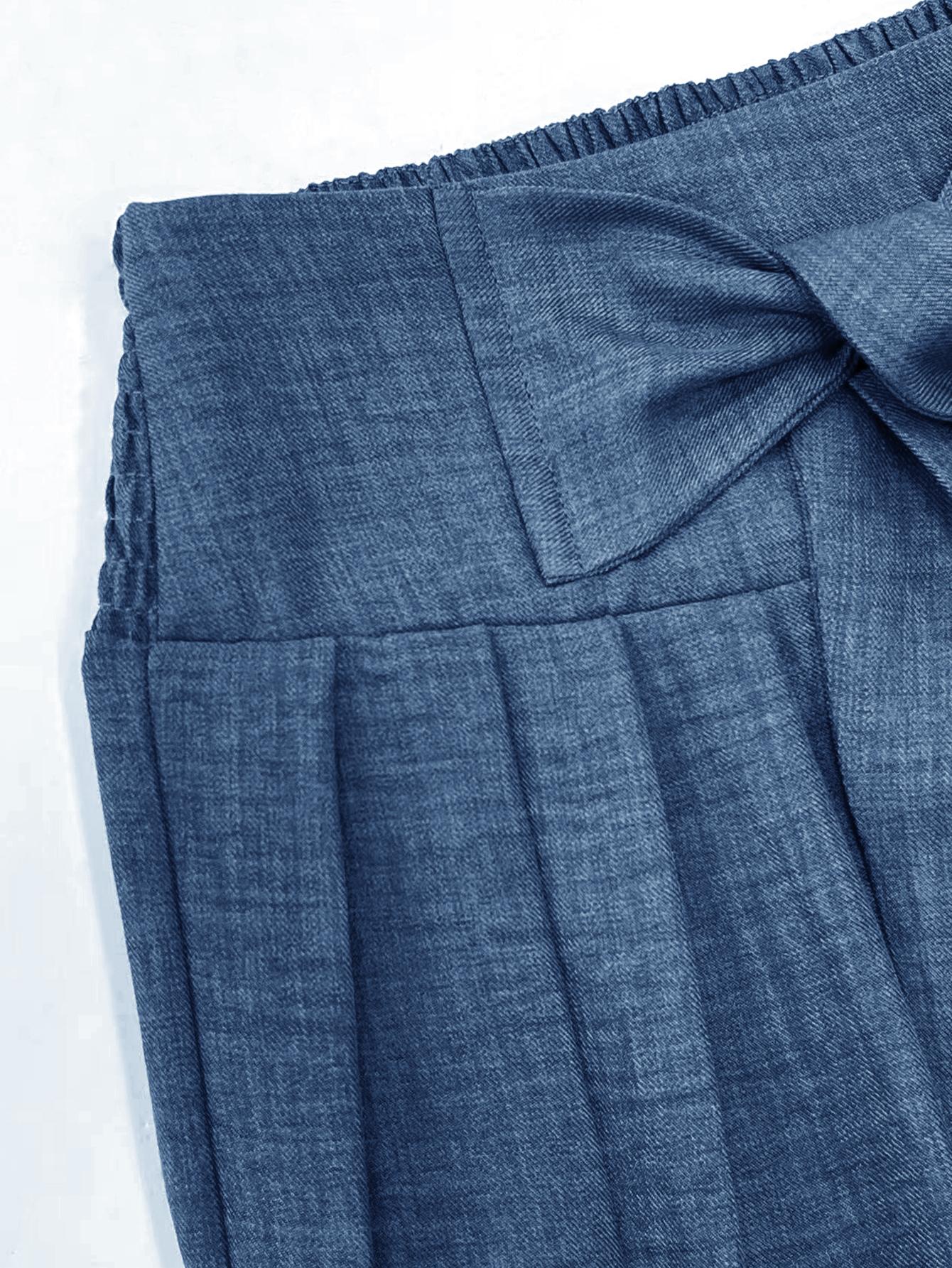 TECCULI EMERY ROSE Pantalones largos holgados de cintura alta y pierna ancha para mujer