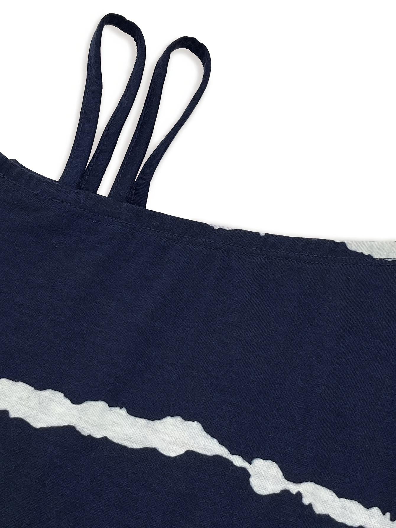 Vestido plisado informal con cuello asimétrico para mujer de TECCULI LUNE