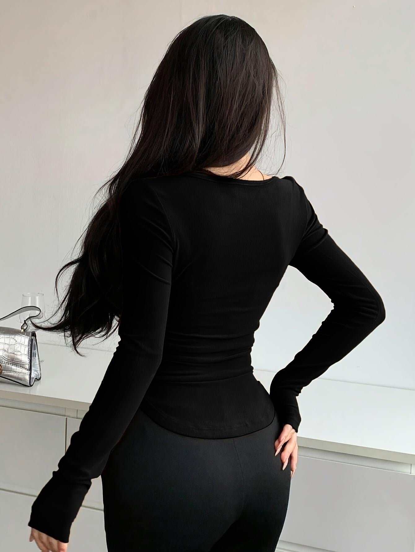 Camiseta ajustada con cuello redondo TECCULI PETITE