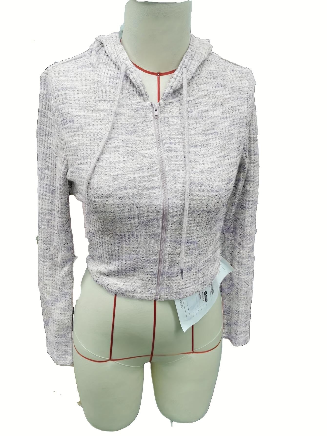 Sudadera corta con capucha y cordón ajustable con cremallera y teñido espacial TECCULI DAZY, ropa de otoño