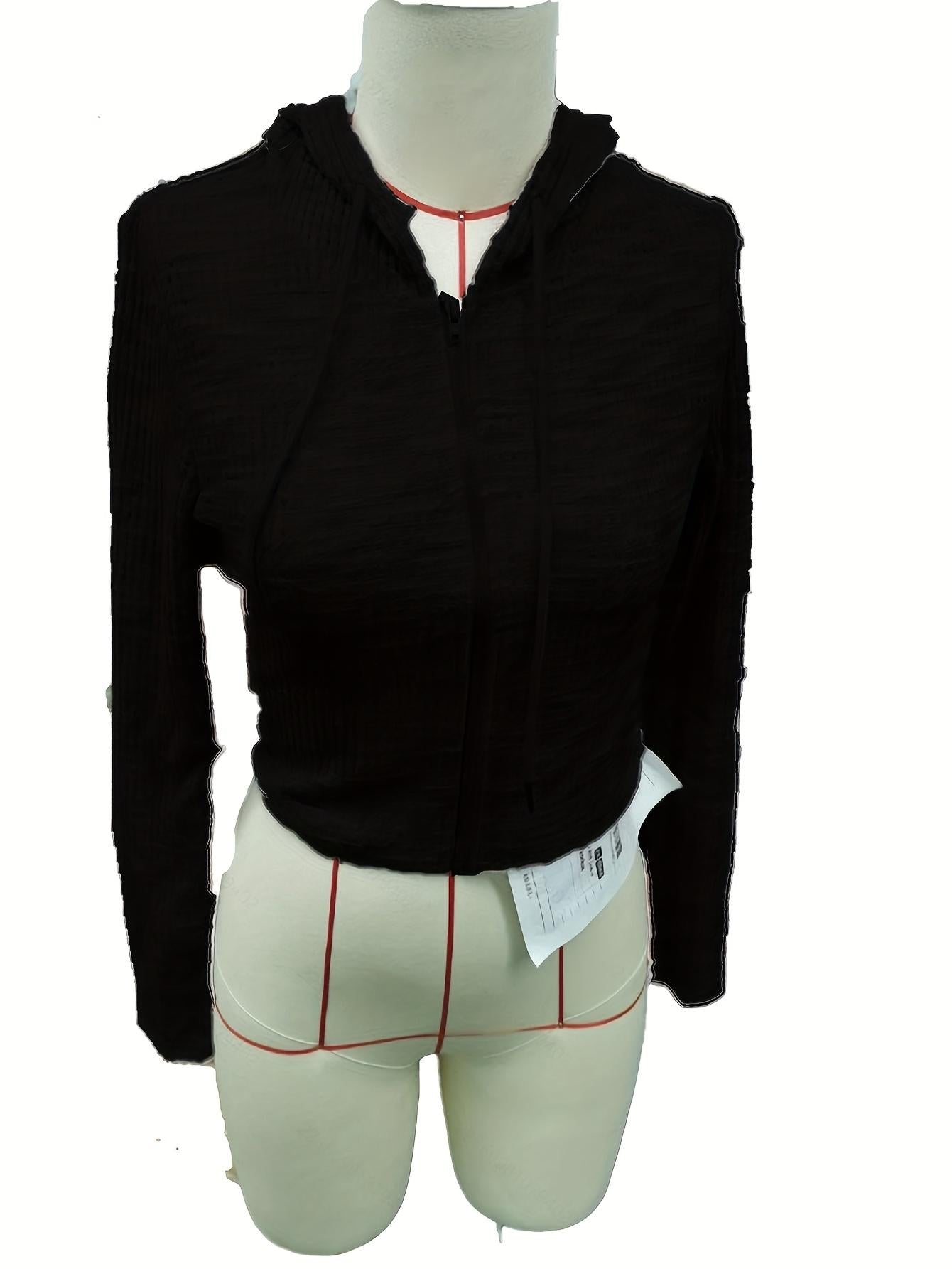 Sudadera corta con capucha y cordón ajustable con cremallera y teñido espacial TECCULI DAZY, ropa de otoño