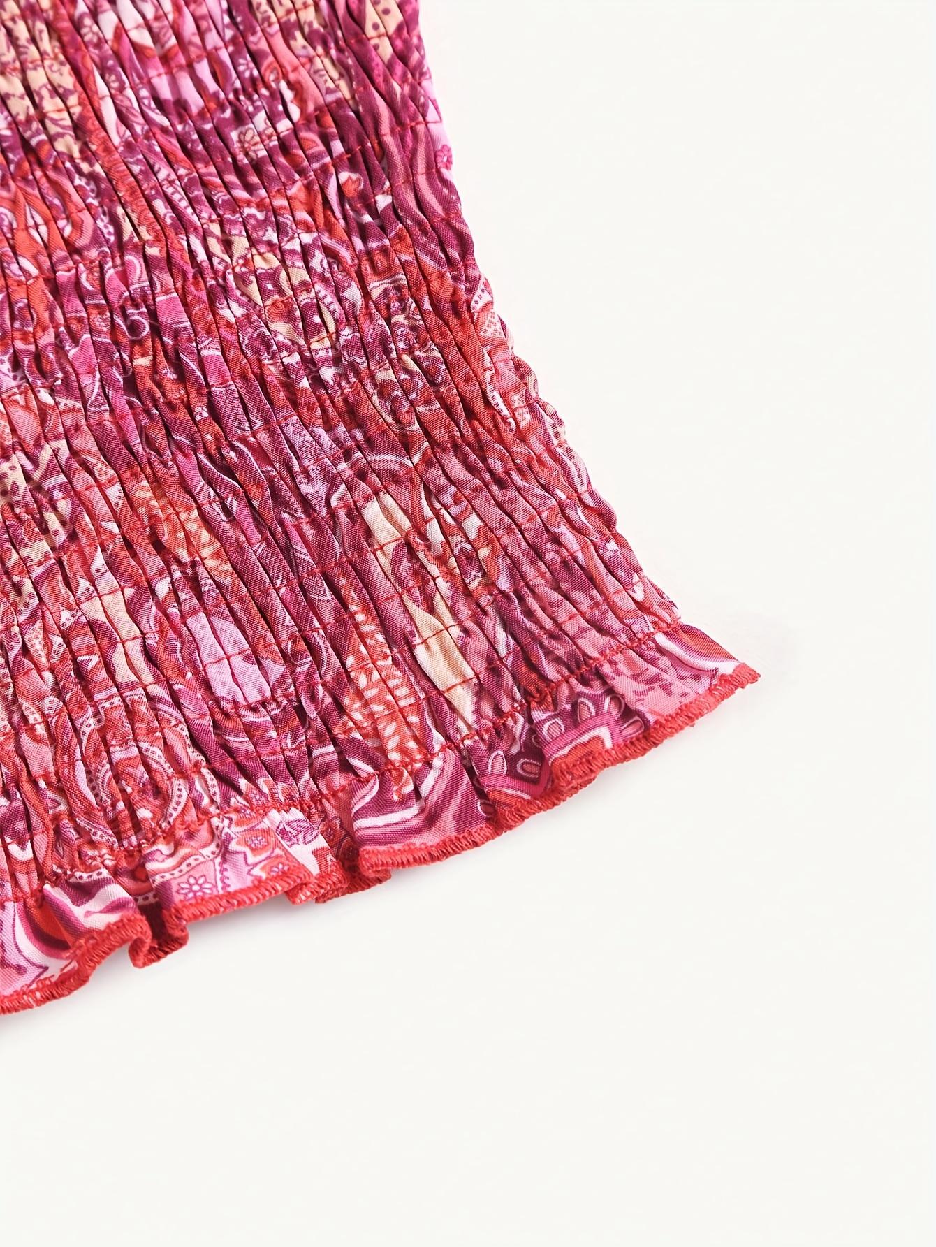 Conjunto de dos piezas de TECCULI Sweetra con top de tubo bordado y falda a capas, tejido Y2K