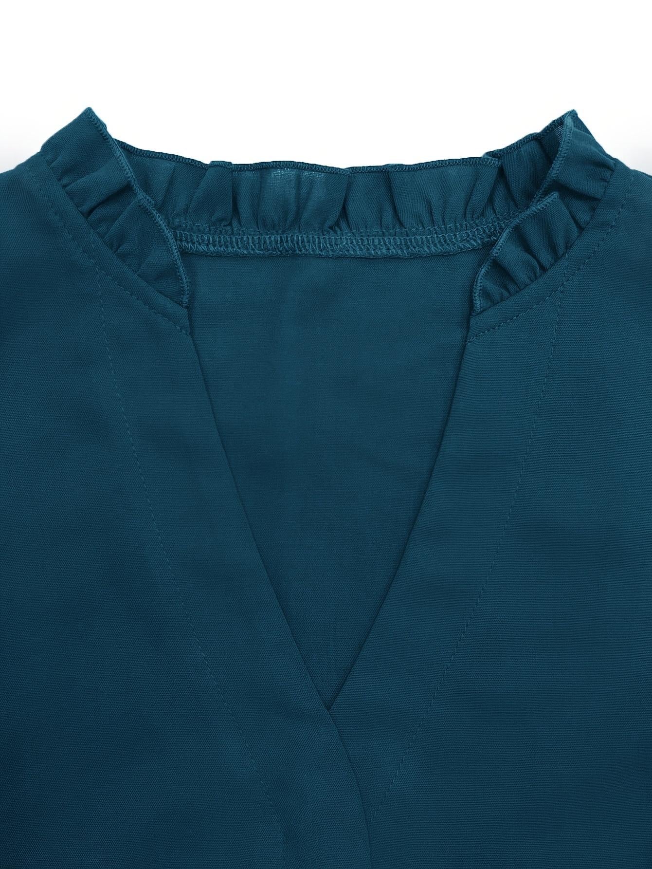 Camisa TECCULI RosyDaze de cuello con muescas, manga larga 