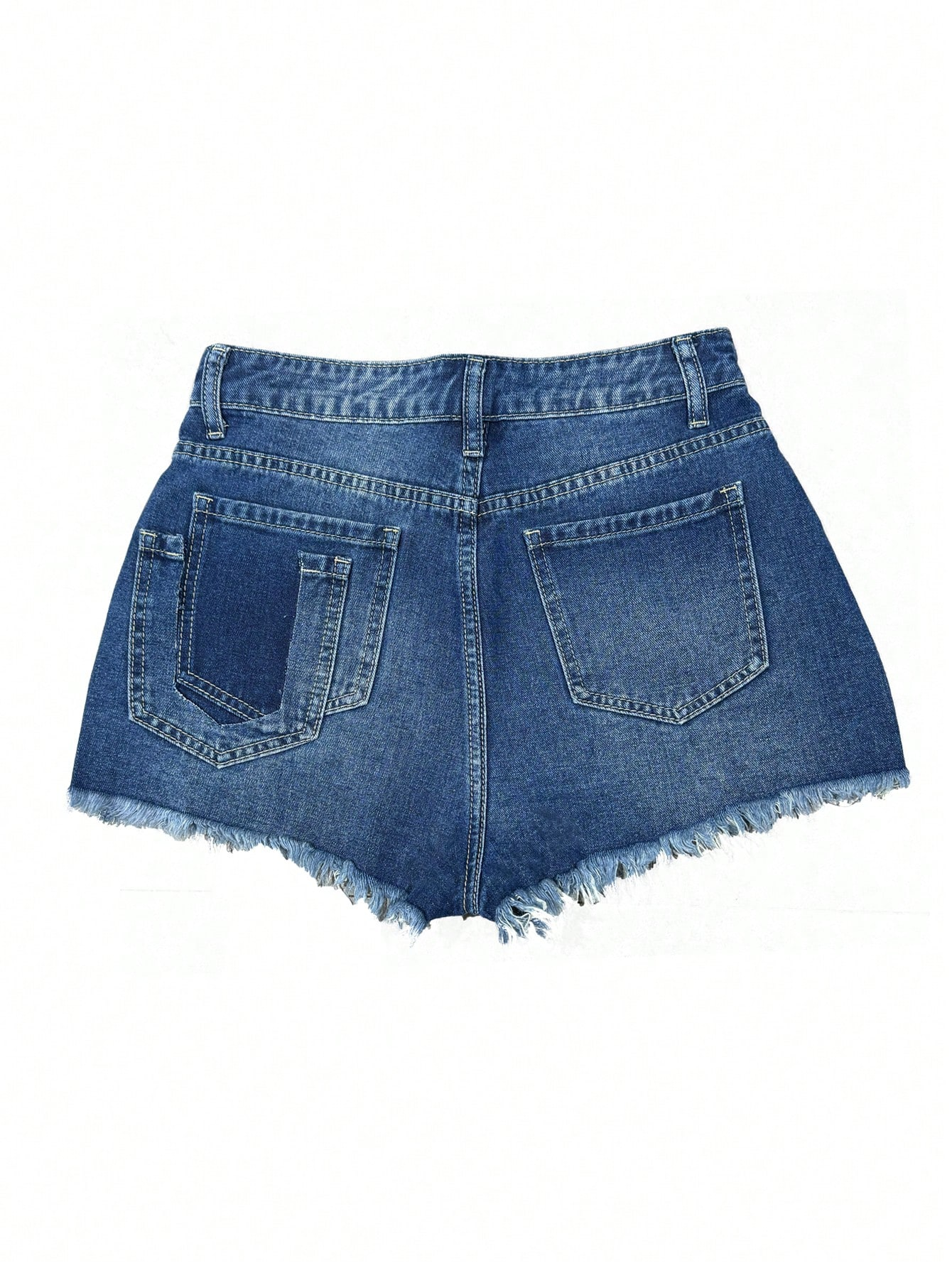 Shorts vaqueros desgastados y lavados estilo urbano de TECCULI