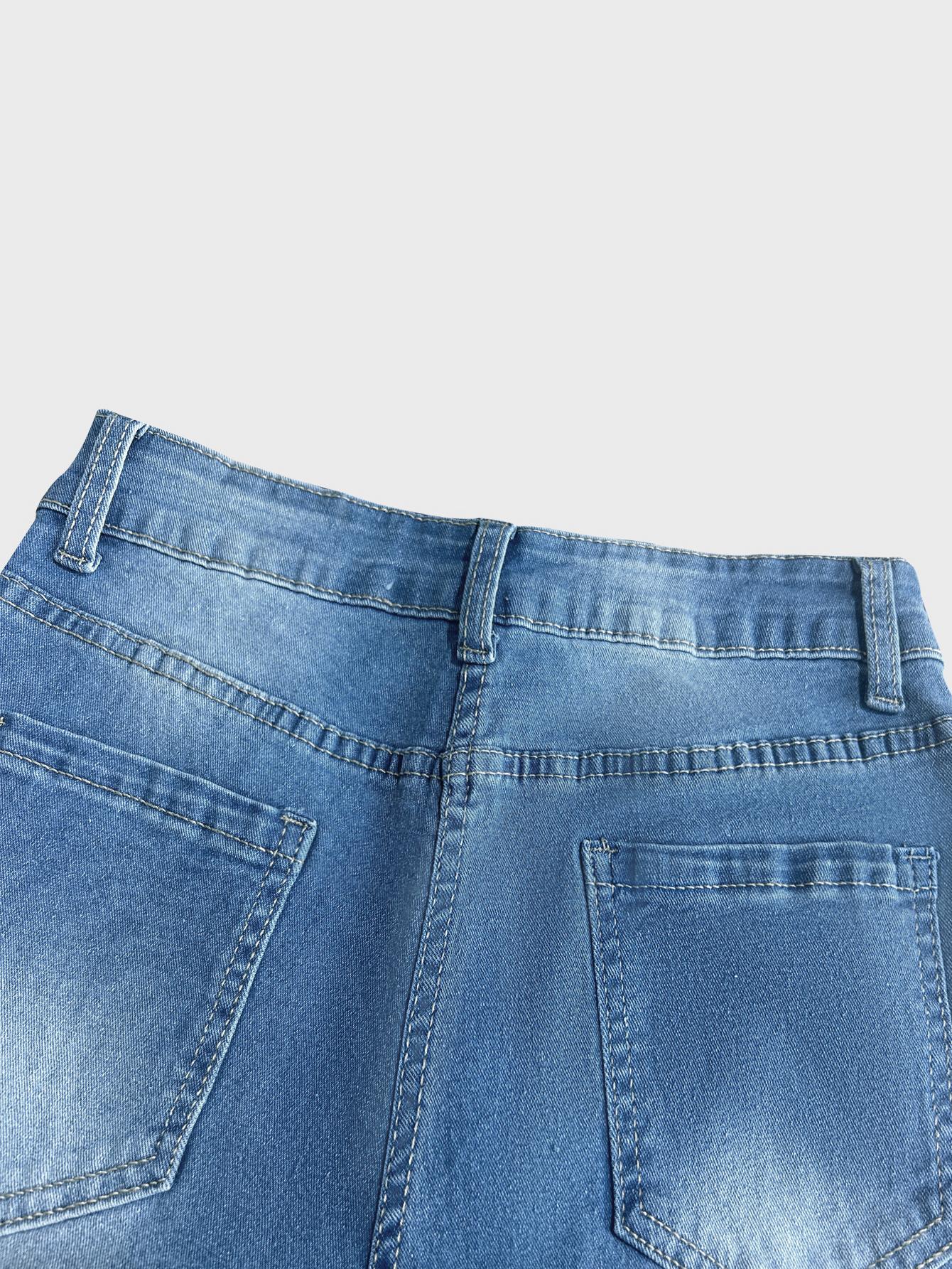 Vaqueros ajustados con detalle roto TECCULI EZwear Vaqueros rotos