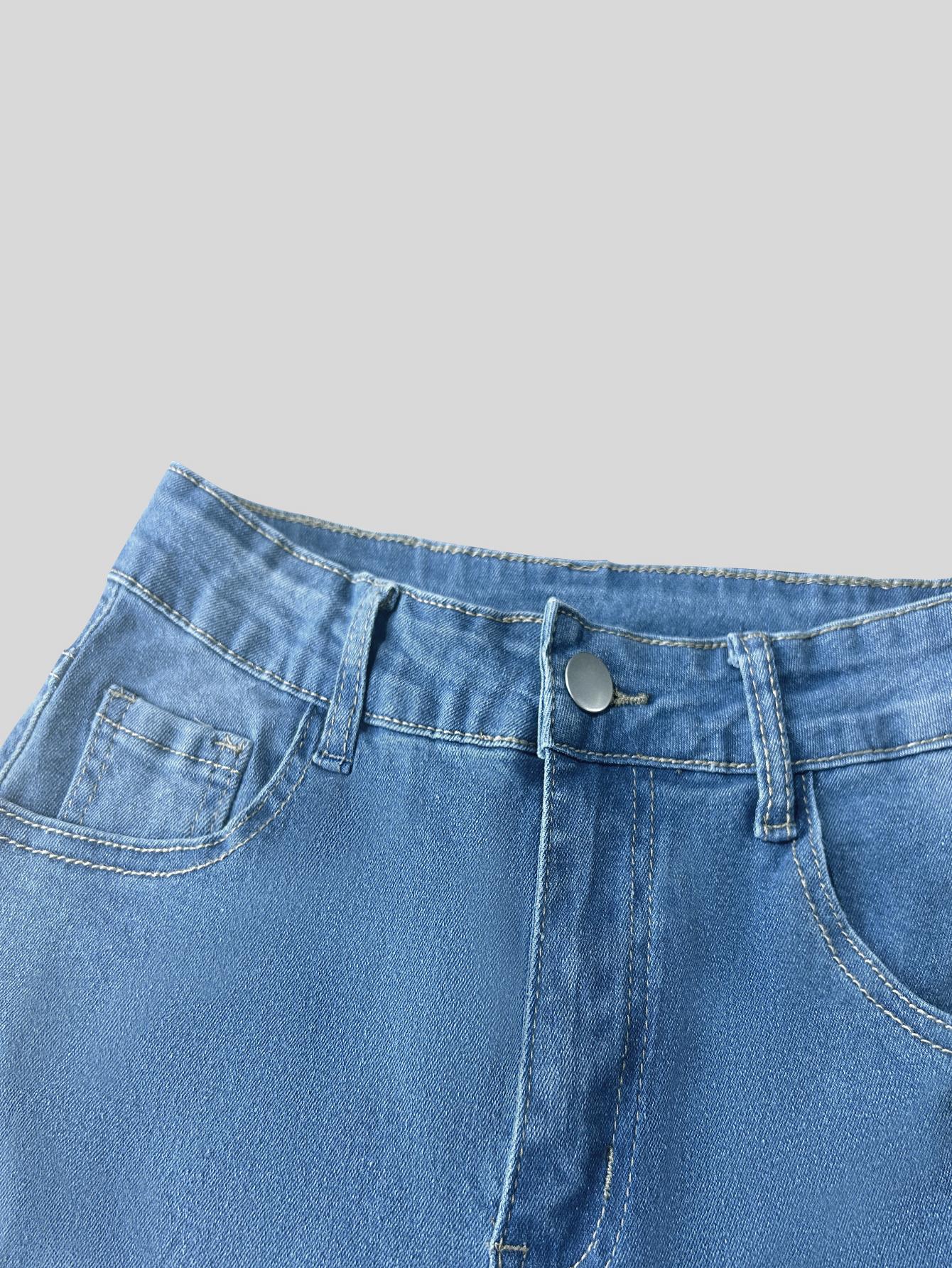 Vaqueros ajustados con detalle roto TECCULI EZwear Vaqueros rotos