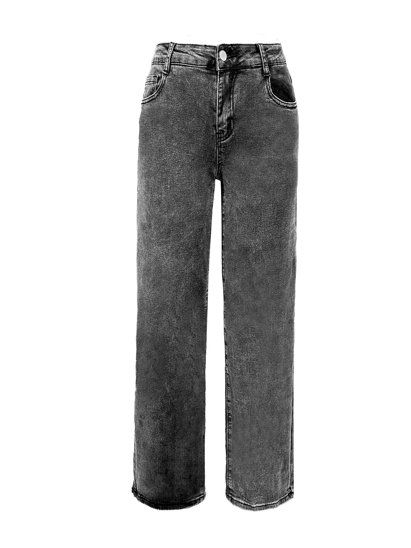 Pantalones rectos casuales TECCULI 2025, populares en Europa y América, combinables con todo, versátiles para primavera/otoño.