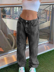 Pantalones rectos casuales TECCULI 2025, populares en Europa y América, combinables con todo, versátiles para primavera/otoño.